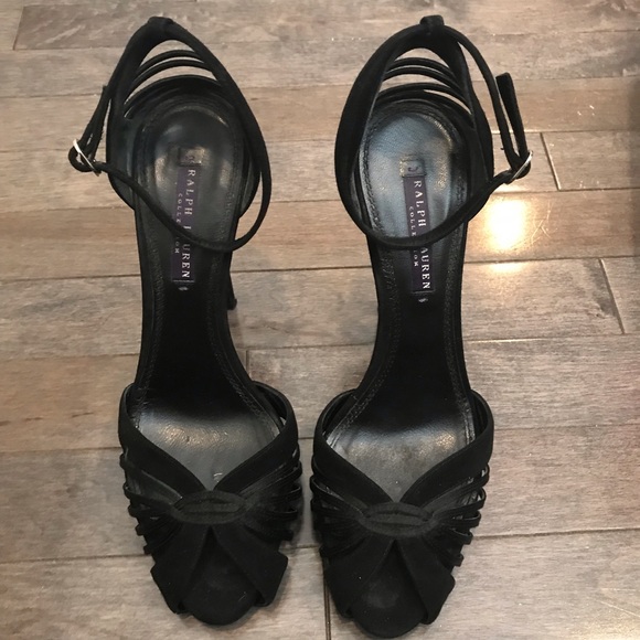 Ralph Lauren | Black Suede Heels - Picture 2 of 8